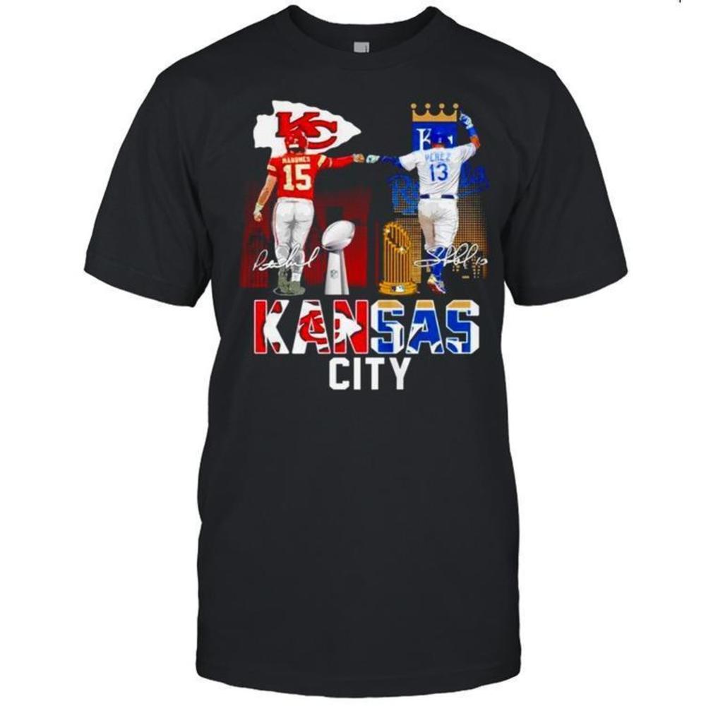 Patrick Mahomes Kc Chiefs And Salvador Perez Kc Royals Shirt